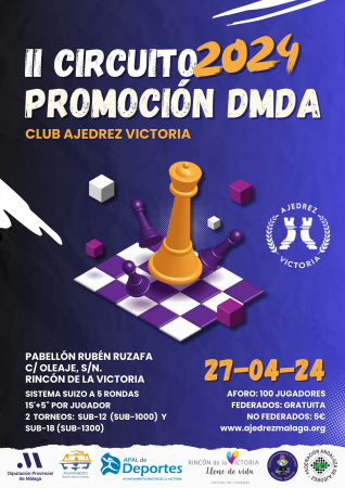 Rincón de la Victoria reunirá el sábado 27 de abril a 150 ajedrecistas en dos torneos provinciales