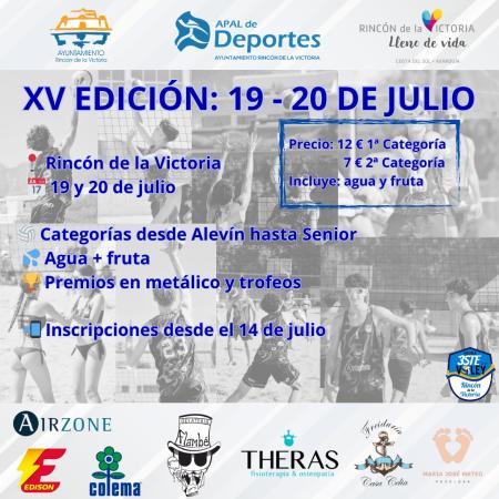 Rincón de la Victoria acogerá el XV Torneo de Voley Playa con una previsión de 450 jugadores procedentes de provincias andaluzas