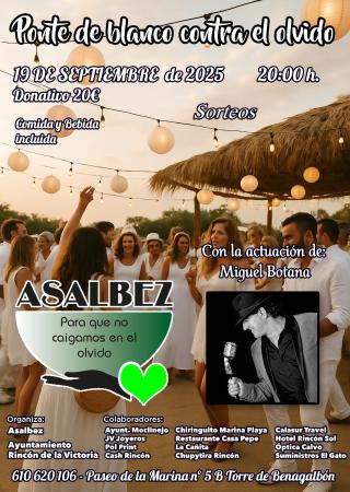 El Ayuntamiento de Rincón de la Victoria impulsa la gala “Ponte de blanco contra el olvido” a beneficio de Asalbez