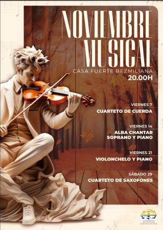 El Ayuntamiento de Rincón de la Victoria impulsa una nueva edición del ciclo cultural ‘Noviembre Musical’ con acústicos en la emblemática Casa Fuerte de Bezmiliana