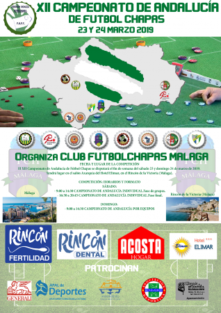 23-24 MARZO: XII CAMPEONATO DE ANDALUCÍA FÚTBOL CHAPAS.