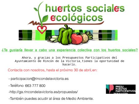 Rincón pone en marcha los Huertos Sociales Ecológicos a propuesta de los ciudadanos en una parcela municipal de Torre de Benagalbón