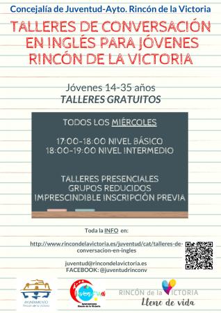 El Área de Juventud convoca talleres gratuitos de conversación en habla inglesa para jóvenes de Rincón de la Victoria