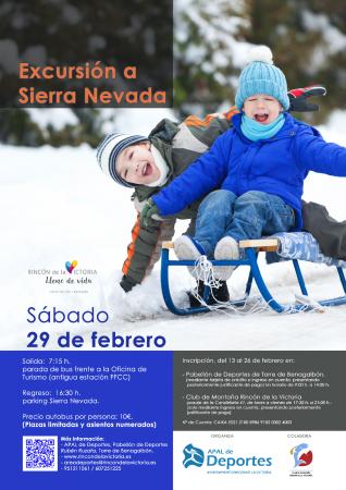 APAL Deportes de Rincón de la Victoria organiza una nueva excursión a Sierra Nevada para el próximo 29 de febrero