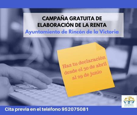 El Ayuntamiento de Rincón de la Victoria inicia la campaña gratuita de elaboración de la Renta a los contribuyentes
