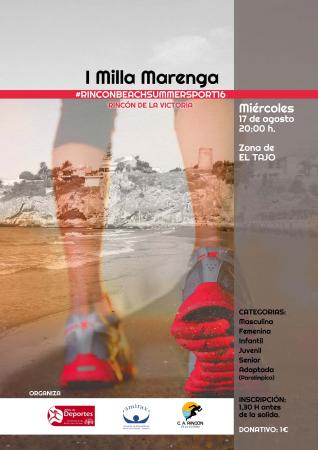 Deportes organiza la I Milla Marenga con recorrido por el litoral rinconero abierto a la categoría adaptada