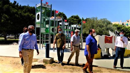 La obra del parque infantil más grande del municipio en Huerta Julián ya se encuentra a más del 70% de su ejecución