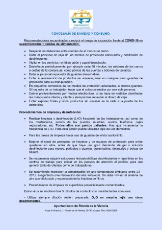 La Concejalía de Consumo de Rincón de la Victoria realiza una campaña de prevención en establecimientos para el control de las medidas durante la pandemia del COVID-19