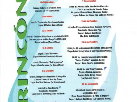 Rincón de la Victoria presenta una programación cultural con una amplia representación de disciplinas artísticas
