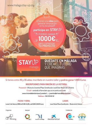 Rincón de la Victoria, primer municipio en acoger el Taller StayUP Málaga dirigido a jóvenes emprendedores