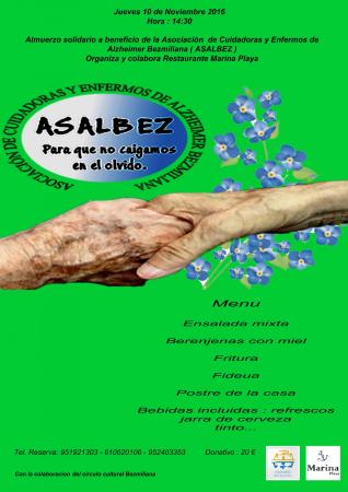 Almuerzo solidario a beneficio de la Asociación de Cuidadoras y Enfermos de Alzheimer Bezmiliana (ASALBEZ)