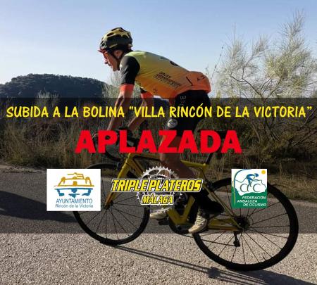 El Ayuntamiento de Rincón de la Victoria y el Club Ciclista Triple Platero aplazan la prueba deportiva `Subida a la Bolina´ por la situación de pandemia