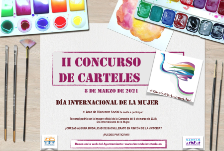 II Concurso de Carteles del Día Internacional de la Mujer dirigido al alumnado de Bachillerato del municipio