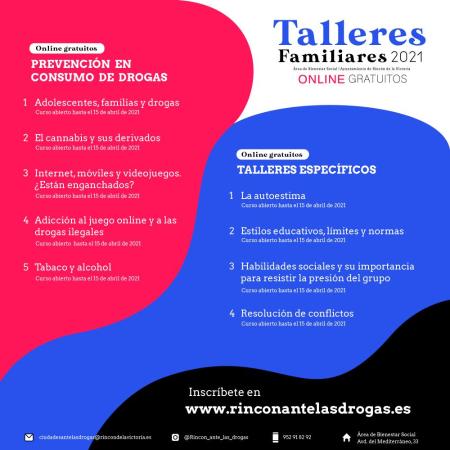 Bienestar Social organiza talleres familiares online gratuitos sobre prevención en consumo de drogas y otros problemáticas en adolescentes