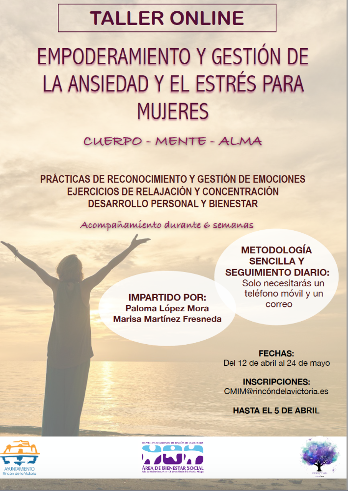 Imagen La Concejalía de Bienestar Social organiza un Taller online gratuito de `Cuerpo, Alma y Mente´ para el empoderamiento de mujeres