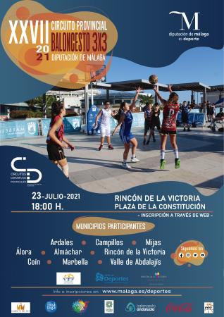 Rincón de la Victoria acoge el XXVII Circuito Provincial de Baloncesto 3x3 de la Diputación con más de 200 participantes