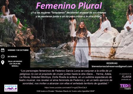 La Sala Las Musas de La Cala del Moral acogerá la obra teatral `Femenino Plural´ con motivo de Día Internacional del Sufragio Femenino el 1 de octubre