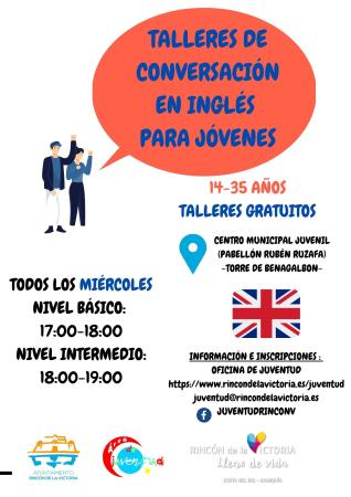 El Área de Juventud convoca talleres gratuitos de conversación en habla inglesa para jóvenes de Rincón de la Victoria