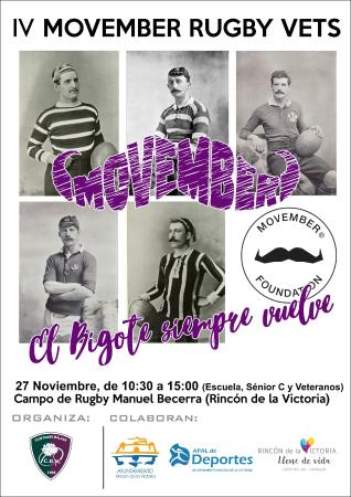 Rincón de la Victoria acoge el IV Movember Rugby con la participación de unos 200 jugadores en el Campo Manuel Becerra