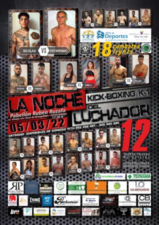 Rincón de la Victoria acoge la XII Noche del Luchador con 18 combates de Kick-Boxing y K1