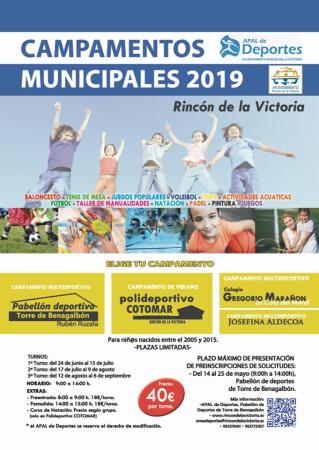 CAMPAMENTOS DE VERANO 2019