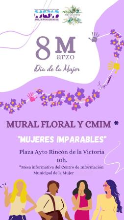 El Ayuntamiento de Rincón de la Victoria lucirá un mural de flores para conmemorar el 8M Día Internacional de la Mujer