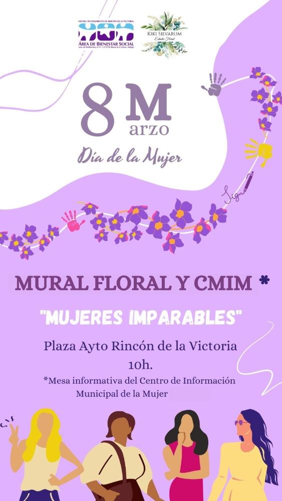 Imagen El Ayuntamiento de Rincón de la Victoria lucirá un mural de flores para conmemorar el 8M Día Internacional de la Mujer