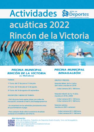 El Ayuntamiento de Rincón de la Victoria abre hoy el plazo de solicitudes para los cursos de natación en las piscinas municipales