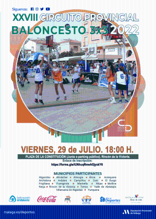 Rincón de la Victoria acoge el XXVIII Circuito Provincial de Baloncesto 3x3 de la Diputación con más de 200 participantes