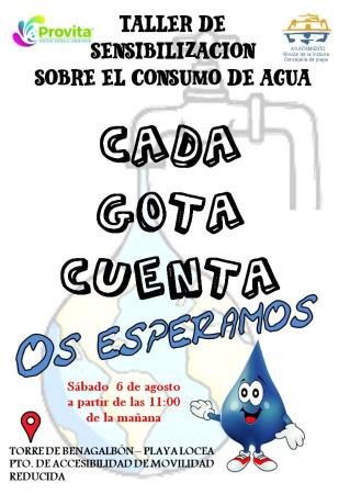 La Concejalía de Playas de Rincón de la Victoria imparte un taller de sensibilización sobre el consumo del agua el sábado 6 de agosto
