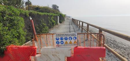 Iniciadas las obras del tramo de senda litoral desde la playa de Los Rubios hasta el arroyo Santillán