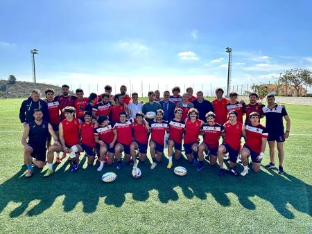 La selección española de rugby 7 prepara las series mundiales en Rincón de la Victoria
