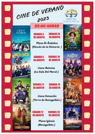 El Cine de Verano de Rincón de la Victoria proyectará ocho películas durante el mes de agosto