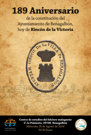 Benagalbón acogerá los actos conmemorativos del 189 aniversario de la constitución del primer Ayuntamiento, el próximo 28 de agosto