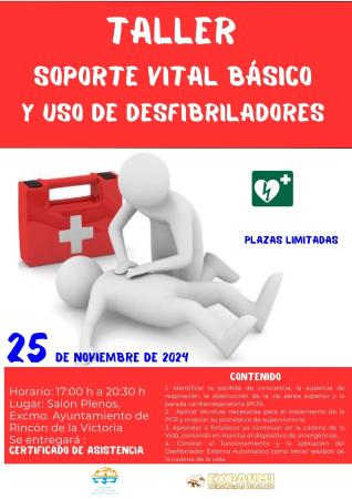 El Ayuntamiento de Rincón de la Victoria impartirá un nuevo taller de soporte vital básico y uso de desfibriladores dirigido a toda la población