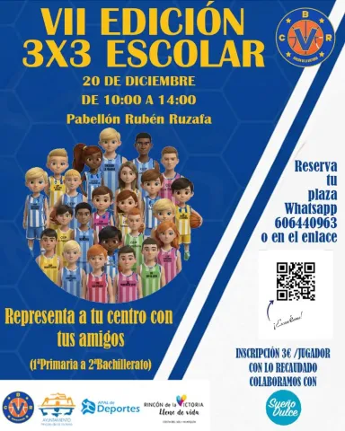 Cartel Séptimo Torneo 3x3 Escolar de Baloncesto