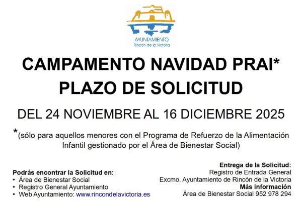 Cartel que indica el plazo de solicitud