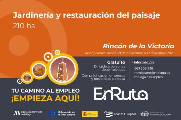 Cartel de Jardinería y restauración del paisaje